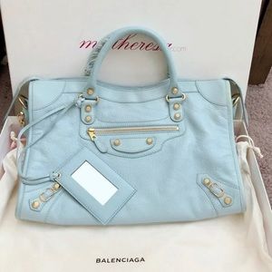 Balenciaga Metallic City Bag